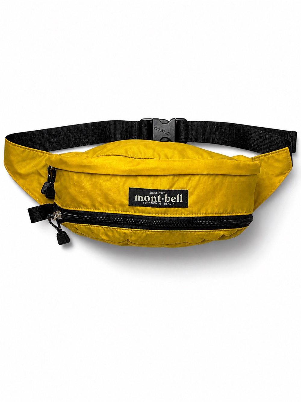 Vintage Montbell Nylon Waist Pack Belt Bag Yellow Outdoor Gorpcore Y2K Fanny Pac